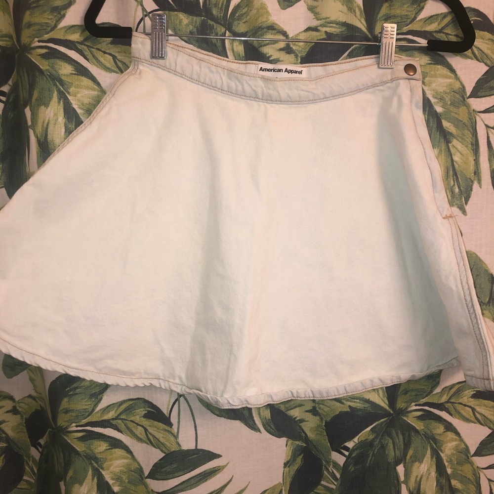 American Apparel circle denim skirt